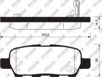 Тормозные колодки TG-654C/PN2466 (КЕРАМИКА)* Ti·GUAR